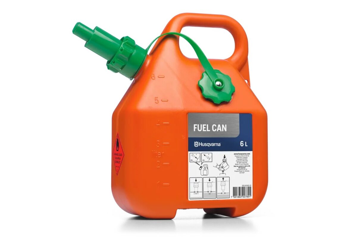 Kanister na benzín, 6 l, oranžový